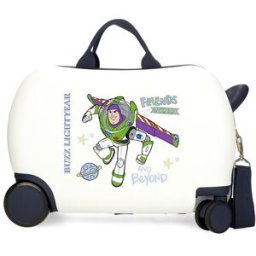 Disney Maleta infantil 2 ruedas multidireccionales Toy Story Friends to infinity and Beyond con capacidad de 24L. Blanco