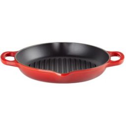 Le Creuset Parrilla redonda alta de hierro fundido . Cereza