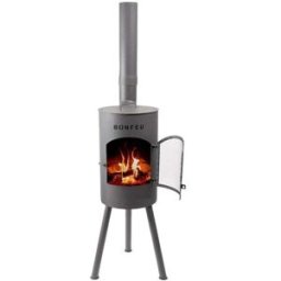 BONFEU Chimenea de Leña Exterior Bongiano S Black. Negro