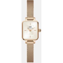Daniel Wellington Reloj de mujer Quadro Mini DW00100651 de malla de acero rosa. Rosa