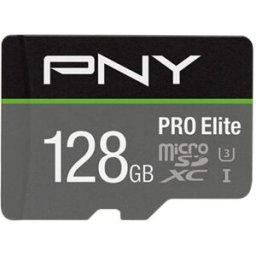 PNY Tarjeta de memoria MicroSD PRO Elite 128GB. Gris / Negro
