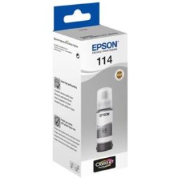 Epson Botella de tinta original EcoTank 114 gris (T07B540). Gris