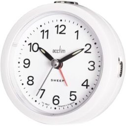 Acctim Reloj despertador redondo Elana . Blanco
