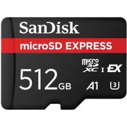 SanDisk Tarjeta de memoria microSD Express - 512GB. Negro / Rojo
