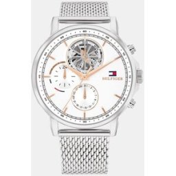 Tommy Hilfiger Reloj de hombre Stewart 1710682 multifunción de malla de acero. Plata