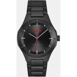 HUGO Reloj de hombre Lit 1530450 de acero negro. Negro
