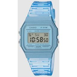 Casio Reloj de mujer Collection F-91WS-2EF de resina azul. Azul