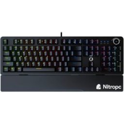 NitroPc Teclado gaming mecánico NK100 con switches azules e iluminación RGB. Negro