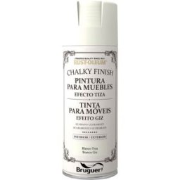 Rust Oleum Pintura Spray Efecto Tiza Chalky para Muebles 400 ml. Blanco Tiza