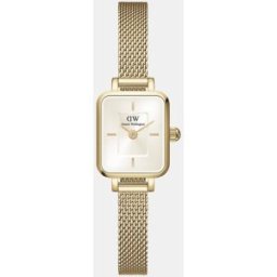 Daniel Wellington Reloj de mujer El Quadro Mini Evergold DW00100656 de malla de acero dorado. Oro