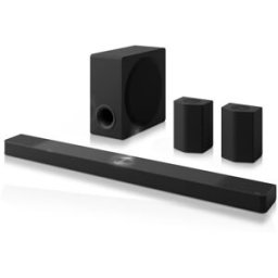 LG Barra de Sonido S95AR con Dolby Atmos, 810W y 9.1.5 canales. Altavoces traseros inalámbricos incluidos. Negro