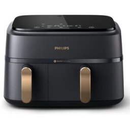 Philips Freidora de aire Phjilips S3000 con doble cesta y 9 litros. Negro / Cobre