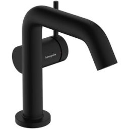 Hansgrohe Grifo monomando para lavabo sin vaciador y apertura CoolStart Tecturis S Fine 110 . Negro mate