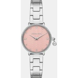 Michael Kors Reloj de mujer pyper de de acero inoxidable con dos agujas. Plateado