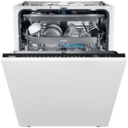 HAIER Lavavajillas integrable 16 servicios, Bandeja para cubiertos, 60 cm -XS 63A4M4B. Blanco