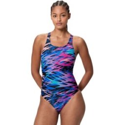 Speedo Bañador de natación para mujer Hyperboom Print Medalist One Piece . (XL) Multicolor