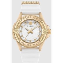 Philipp Plein Reloj de mujer the $kull pwofa0125 de silicona y correa blanca. Blanco