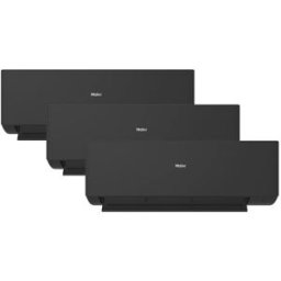 HAIER Aire acondicionado Multisplit 3x1 Inverter con 2.408 frig-h + 2.408 frig-h + 3.010 frig-h - Expert Negro 3. Negro