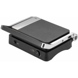 Jata Grill JEGR1450 con placas extraíbles y apertura 180º 2000 W. Gris