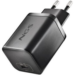 NGS Pack de cargador de pared GAN65W-C + cable USB-C + 5 clavijas para portátiles Acer. Negro