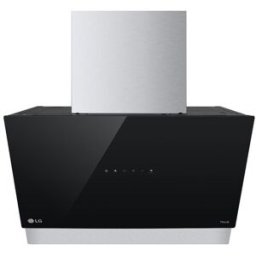 LG Campana decorativa con 3 velocidades, 630m3-h capacidad de extracción, 60 cm - HCEZ2428B. Negro