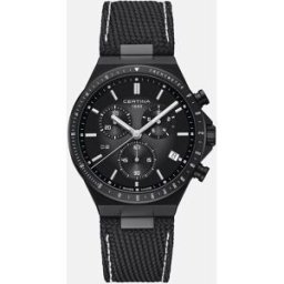 Certina Reloj hombre DS7 Chrono C0434173808100 zafiro piel negra. Negro