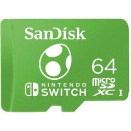 SanDisk Tarejta de memoria microSDXC 64 GB con licencia para Nintendo Switch. Verde