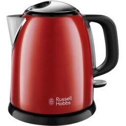 Russell Hobbs Hervidor Mini Colours Plus con capacidad de 1 litro. Rojo