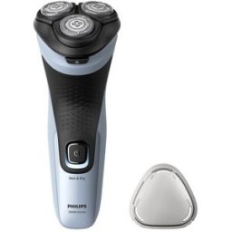 Philips Afeitadora eléctrica Serie X3000, 40 min autonomía, máquina de afeitar hombre en seco y mojado, cabezales flexibles 4D. Azul celeste