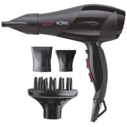 Solac Secador de pedlo profesional Expert 2600 Turmaline. Negro