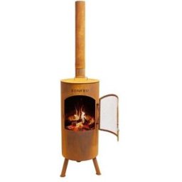 BONFEU Chimenea de Leña Exterior Bontino Corten. Óxido