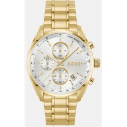 Boss Reloj de hombre Grand Prix 40 1514261 de acero dorado. Blanco