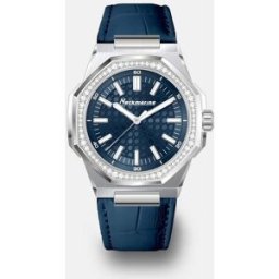 Neckmarine Reloj de mujer sea line cuarzo de piel. (S) Azul