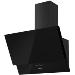 Cata Campana decorativa 5 velocidades + 1 turbo, 60 cm -JUNO + 6000 GBK. Cristal negro
