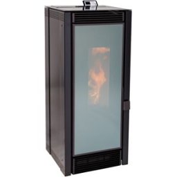 Ecoforest Estufa pellet canalizable Dubai 11,9Kw. Negro