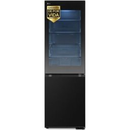 LG Frigorífico Combi No Frost, 186 cm, 352 l, InstaView, negro- GBG5160CEV. Acero negro grafito
