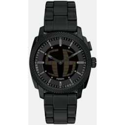 Fossil Reloj de hombre machine de acero. Negro