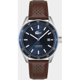 Lacoste Reloj de hombre boston Automatique 2011377 de piel marrón. Marrón