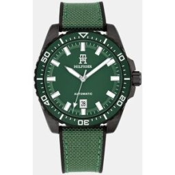 Tommy Hilfiger Reloj de hombre Th85 Carbon 1792161 Automático de nailon verde. Verde