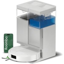 iRobot Robot aspirador y friegasuelos Roomba Plus 415 Combo y Base AutoWash multifunción, 20.000Pa, Mopas DualClean Elevables y secado con calor. Blanco