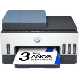 HP Impresora Multifunción Rellenable Tinta Smart Tank 7306 Wi-Fi. Blanco / Azul