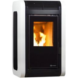 Ecoforest Estufa pellet canalizable Kiev Blanca 16Kw. Blanco