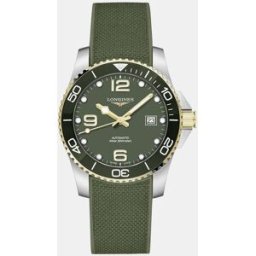 Longines Reloj de hombre Hydro Conquest L37813069 automático de caucho verde. Verde