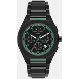 Giorgio Armani Reloj de hombre sync de acero inoxidable con cronógrafo. Negro