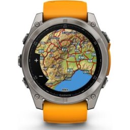 Garmin Reloj Smartwatch fenix 8 51mm Zafiro Amoled, Titanio ... Naranja / Gris