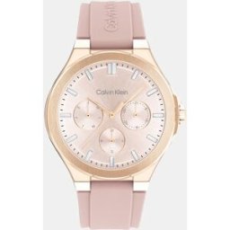 Calvin Reloj de mujer Vibrancy 25100108 multifunción de silicona rosa. Rosa