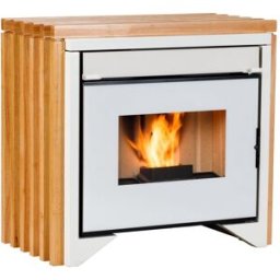 Ecoforest Estufa pellet Praga Blanca 12Kw. Blanco / Madera