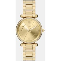 Fossil Reloj de mujer carlie de acero. Dorado