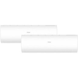 HAIER Aire acondicionado Multisplit 2x1 Inverter con 2.322 frig-h + 3.096frig-h - PERLA 25+35-40 PREMIUM A+++-A+++. Blanco