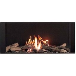 NORA FLAMES Chimenea Gas LPG Pano 650 Frontal. Negro